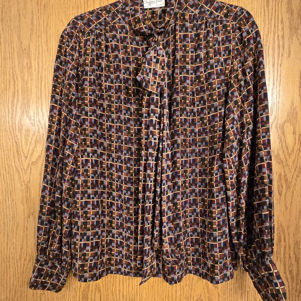 Dior Multicolor Checkered Blouse